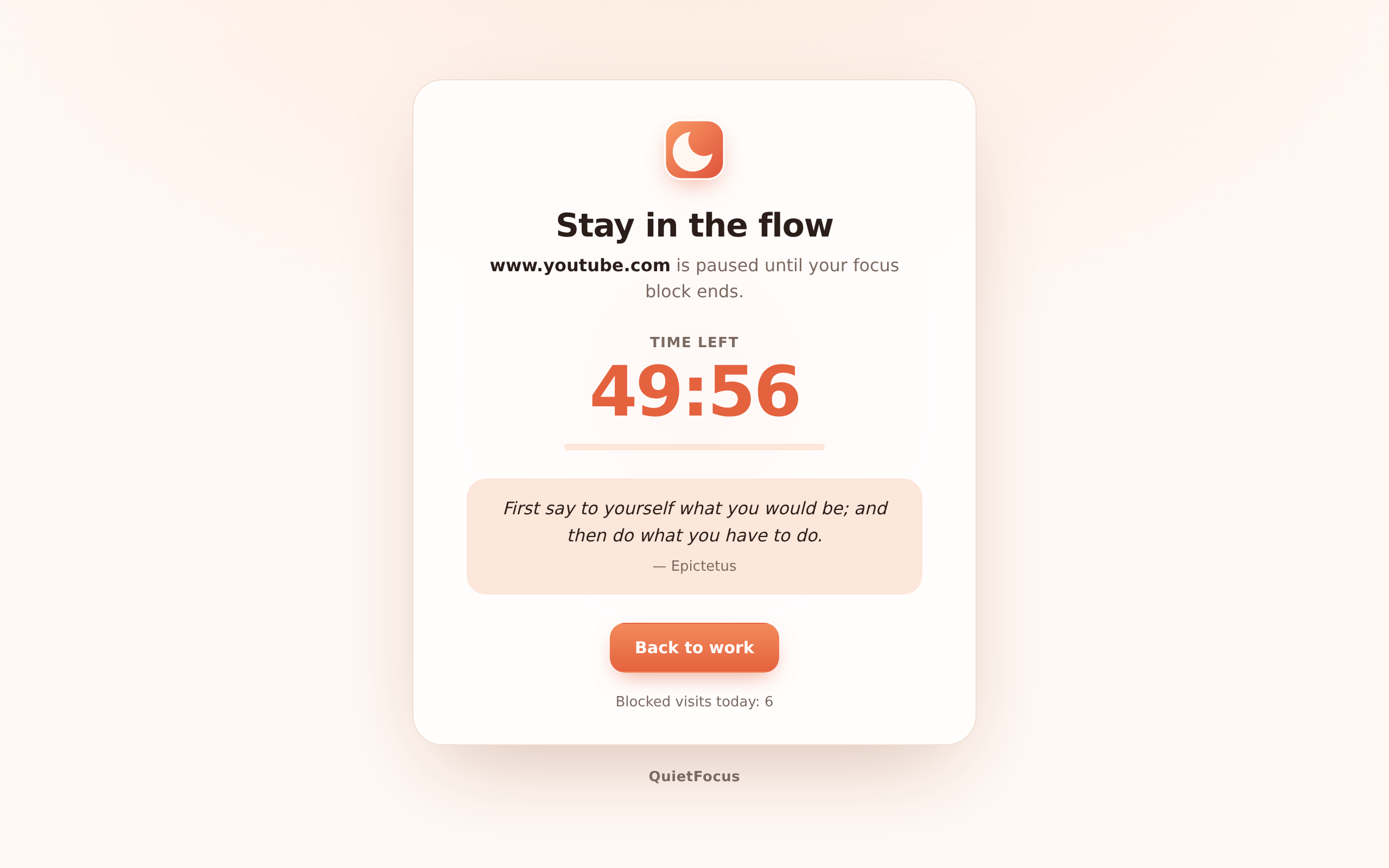 The block page